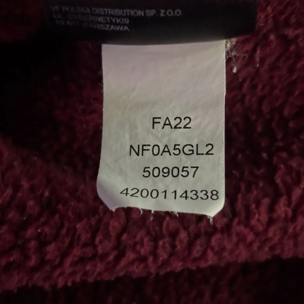 The North Face 1/2 Zip Pullover Men's Large Red Knit Chest Pocket Mock Neck